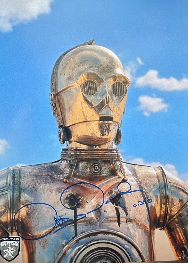 Anthony Daniel Signed 8x10 Photo (Star Wars) - Official Pix & Beckett COA